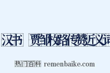 汉书·贾邹枚路传赞近义词是什么意思的图片